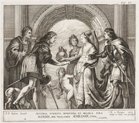 KG 14438
<br/>
Verbintenis Maximiliaan van Oostenrijk met Maria van Bourgondië
<br/>
<em>Thulden, Theodor van (1606-1669)</em>